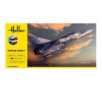 Maquette Avion Starter Kit - HELLER - Mirage 2000 C - 1:72 - Inclus Colle, Pinceau, Peintures