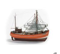 Maquette bateau en bois : Bateau de pêche aux crabes Cux 87