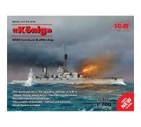 Maquette Bateau "könig" Wwi German Battleship Icm S.014 1/700ème Maquette Char