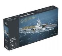 Maquette Bateau : Porte Avion Charles de Gaulle 2001 - Echelle 1/400 - 140 pieces - Set Collection Historique