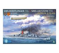 Maquette Bateau Sms Derfflinger 1916 & Sms Luetzow 1916 & Zeppelin Q Class (lim