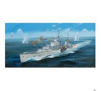 Maquette bateau - TRUMPETER - HMS Argonaut - Échelle 1:350 - 600+ pièces - Support d'exposition