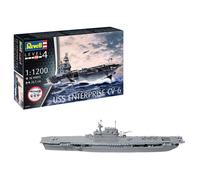 Revell 75824 Kit de démarrage USS Enterprise CV-6 Échelle 1:1200 Maquette en plastique non construit avec accessoires