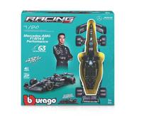 Maquette Bburago Kit à monter Racing 1/24 Formule 1 2023 avec casque et support Mercedes AMG W14 Russell