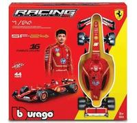 Maquette Bburago Kit à monter Racing 1/24 Formule 1 2024 avec casque et support Ferrari SF 24 16 Leclerc Multicolore