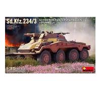 Maquette Blindé - Mini Art - Sd.Kfz.234/3 Schwerer Panzerspähwagen - 1:35 - Plastique - Gris-Mini Art Multicolore