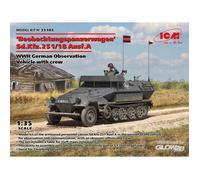 Maquette blindée - ICM - Beobachtungspanzerwagen Sd.Kfz.251/18 Ausf.A - Échelle 1:35 - Avec figurines - France 1940