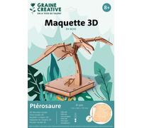 Maquette en bois 3D Pterosaure Multicolore G