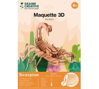 Maquette 3D en bois - Scorpion - 25 x 20 x 13,5 cm - 35 pièces - facile à réaliser - décoration intérieure