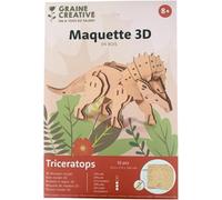 Graine créative – Maquette 3D en bois Triceratops – 55 pièces – Multicolore
