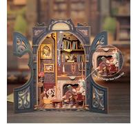 Count cat's study - maquette booknook serre-livre