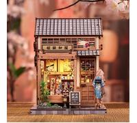Maquette Booknook Serre-livre - CUTEBEE - Sakura o Kimono Shop - Bois - Kit à assembler LED - Pièces prédécoupées