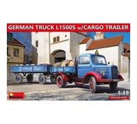 Maquette Camion German Truck L1500s W/Cargo Trailer - Miniart-Mini Art Multicolore