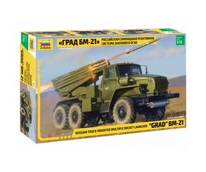 Maquette Camion Lance Roquette Multiple Rocket Launcher Bm-21 "grad"|zvezda|3655