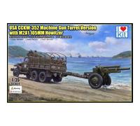 Maquette Camion Usa Cckw-352 Machine Gun Turret Version With M2a1 105mm Howitzer