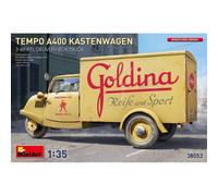 Maquette Camionnette Tempo A400 Kastenwagen 3-wheel Delivery Box Truck |miniart|