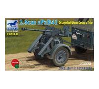 2.8cm Spzb41 On Larger Steel-wheeled Carriage W/traile- 1:35e - Bronco Models