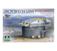Maquette Canon 28 Cm Sk C/34 Battleship Scharnhorst Turret B Takom 5016 1/72ème