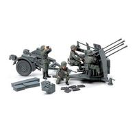 Maquette Canon Allemand 20mm Flakvierling 38 Avec Figurines-Tamiya