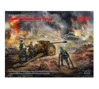 Battle Of Kursk(july 1943)(t-34-76(early 1943),pak 36(r )with Crew(4 Figures)) - 1:35e - Icm