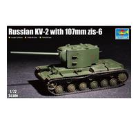 Maquette Char : Char Russe Kv-2 With 107mm Zis-6-Trumpeter