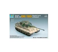 Maquette char : king tiger avec zimmerit 1944 : tourelle henschel trumpeter