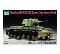 Maquette Char lourd soviétique KV-1 1942 avec tourelle surblindée Trumpeter G