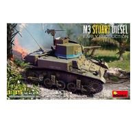 Mini Art 35417 1:35 US M3 Stuart Diesel Frühe Produktion - Reproduction fidèle, modèle réduit, kit Plastique, Bricolage, Loisirs créatifs, Collage, kit modèle, à Assembler