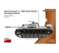 Mini Art 72103 1:72 StuG III AUSF. G Feb 1943 Winter - Reproduction fidèle, modèle réduit, kit Plastique, Bricolage, Loisirs créatifs, Collage, Maquette en kit, à Assembler, Non Peint
