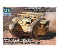 Master Box Model Kit - MKI Male British Gaza Strip Tank - 1:72 Scale - 72003