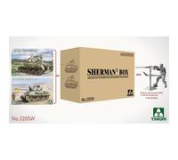 Maquette Char Sherman² Box M4a1(76w)hvss + M1 Super Sherman + Us Army Tank Crewm