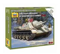 Maquette Char : Su-122 - Zvezda - 1/100 - Assemblage Sans Colle - Blanc - Mixte-Zvezda Multicolore