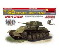 Maquette Char T-80 Soviet Light Tank W/crew. Special Edition |miniart|35243| 1