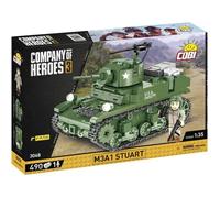 Maquette - COBI - 3048 - M3A1 STUART - Plastique - Vert - Pour enfants à partir de 6 ans