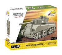 Maquette - COBI - M4A3 SHERMAN - 500 pièces - Montage à assembler - Couleurs Vert et Gris
