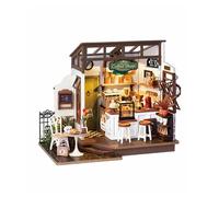 Robotime Rolife Café N° 17, maison de poupée DIY 25 x 15 x 19,5 cm, décoration à la maison, décoration d’étagère,Cadeaux artisanaux pour adultes et adolescents,Jouets éducatifs