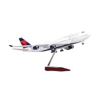 Maquette D'aviation Maquette d'avion Boeing 747 B747 De La Compagnie Aérienne Delta À L'échelle 1/150 47 Cm en Résine Moulée sous Pression Collection ou Cadeau