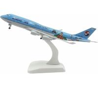 Maquette d'avion 20 cm représentant Un Boeing 747 Korean Air Alliage moulé sous Pression Idéale pour décorer Une bibliothèque ou Offrir Cadeau