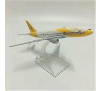 Maquette d'avion l'épour Chelle 1/400 (16 cm) représentant Un Boeing 777 Singapore Airlines Flyscoot Modèle réduit métal moulé sous Pression comme Cadeau pour fêtes