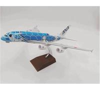 Maquette d'avion l'épour Chelle 1:400 (20 cm) pour Ana Kala A380 Turtle avec Train d'atterrissage Finition Alliage Idéale comme Cadeau(Blue)