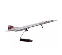 Maquette d'avion Supersonique Concorde British Airways À L'échelle 1:125 - Avion De Collection en Résine Qualité Supérieure avec Nez Réglable Et Roues Pivotantes(Upgraded)