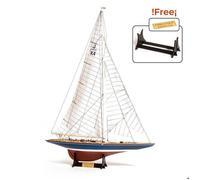 Maquette de bateau en bois : Yacht Endeavour - America's Cup 1934 en 1:75