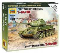 Maquette De Char Soviétique T-34/85 1:100 En Plastique ZVEZDA