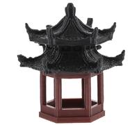Maquette de Paysage Miniature Pavillon Hexagonal Chinois en Plastique
