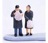 Maquette de personnages en plastique - Figurine à l'échelle 1:87 pour scène de train - Kit de décoration de paysage mixte - Plateforme ferroviaire