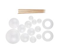 Maquette de Planète Suspendue en Mousse Blanche pour Classe | Kit Solaire Éducatif, Assemblage Manuel Guidé, Fournitures Scolaires, Bambou et Guide Détaillé