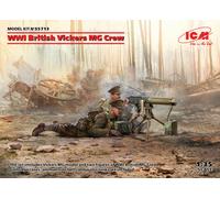 Maquette De Véhicule Militaire British Vickers Mg Équipage ICM 1:35
