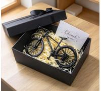 Maquette de vélo de Montagne en Alliage avec Coffret-Cadeau, modèle vélo Miniature, décoration de Bureau, idée Cadeau pour Amateur de Cyclisme, Cadeau d’Anniversaire，Noir