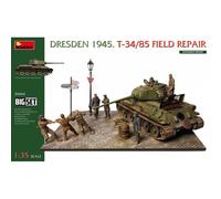 Maquette Diorama Dresden 1945. T-34/85 Field Repair Big Set |miniart|36064| 1:35
