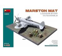 MiniArt 49019 Marston Mat Place d'atterrissage 1:48 avec barils d'huile - Réplique fidèle à l'original, modélisme, kit de construction en plastique, bricolage, loisirs, collage, modélisme, kit